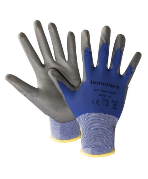 WorkEasy - Nylon Blue Shell Gray Polyurethane Palm WE50