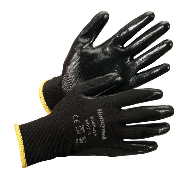WorkEasy - Polyester Black Shell Black Nitrile Palm WE110