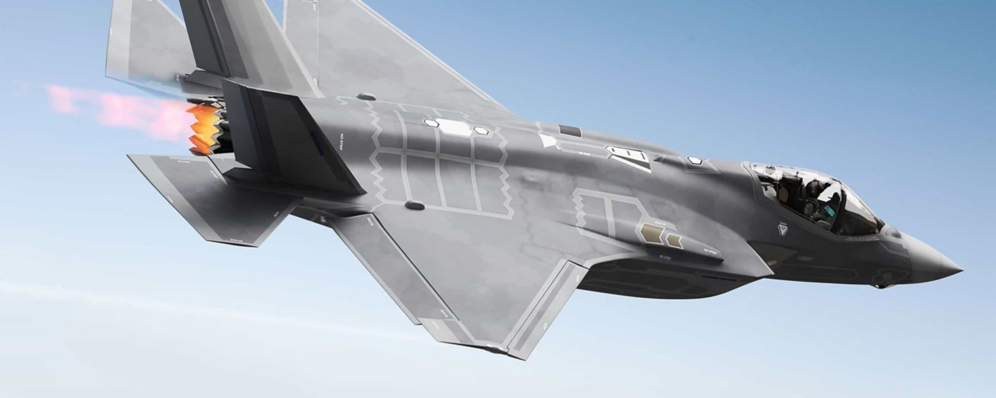 F-35 aircraft flying 