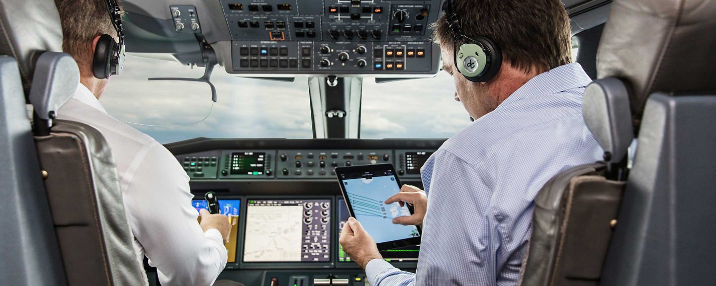 Business Jet Cockpit Tablet