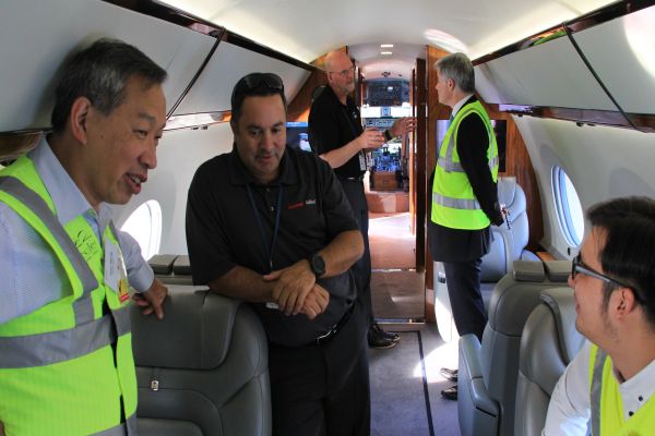 Inside Private Jet Cabin