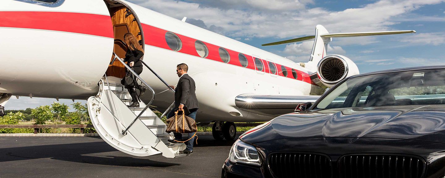 Boarding Business Jet