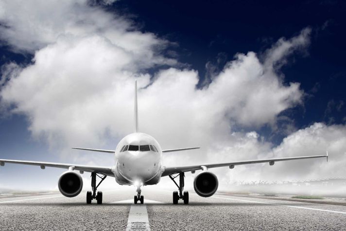 Airliner front view
