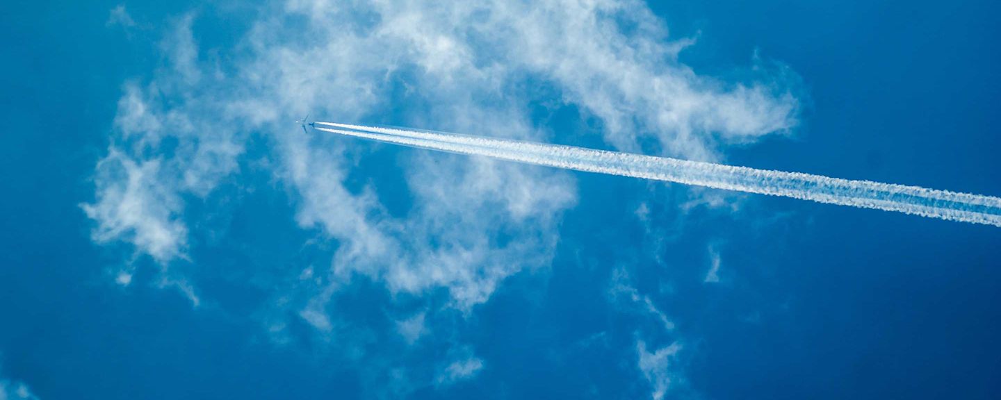 Plane trails sky