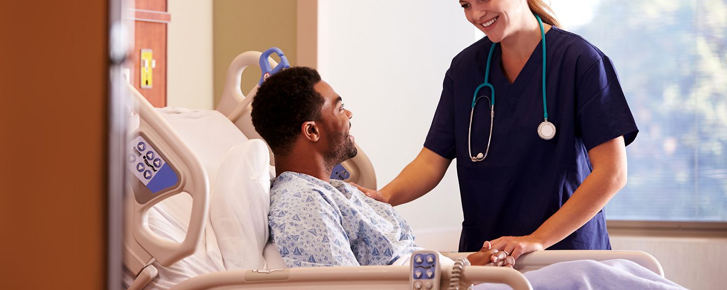 Satisfied Patient and Provider in Hospital Room