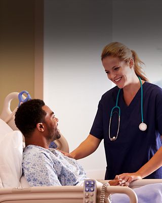 Satisfied Patient and Provider in Hospital Room