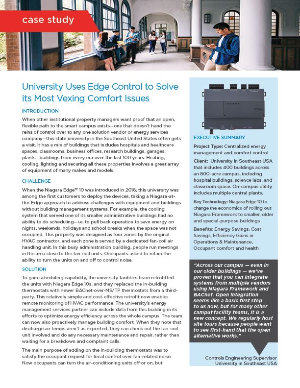 Niagara Edge 10 Case Study
