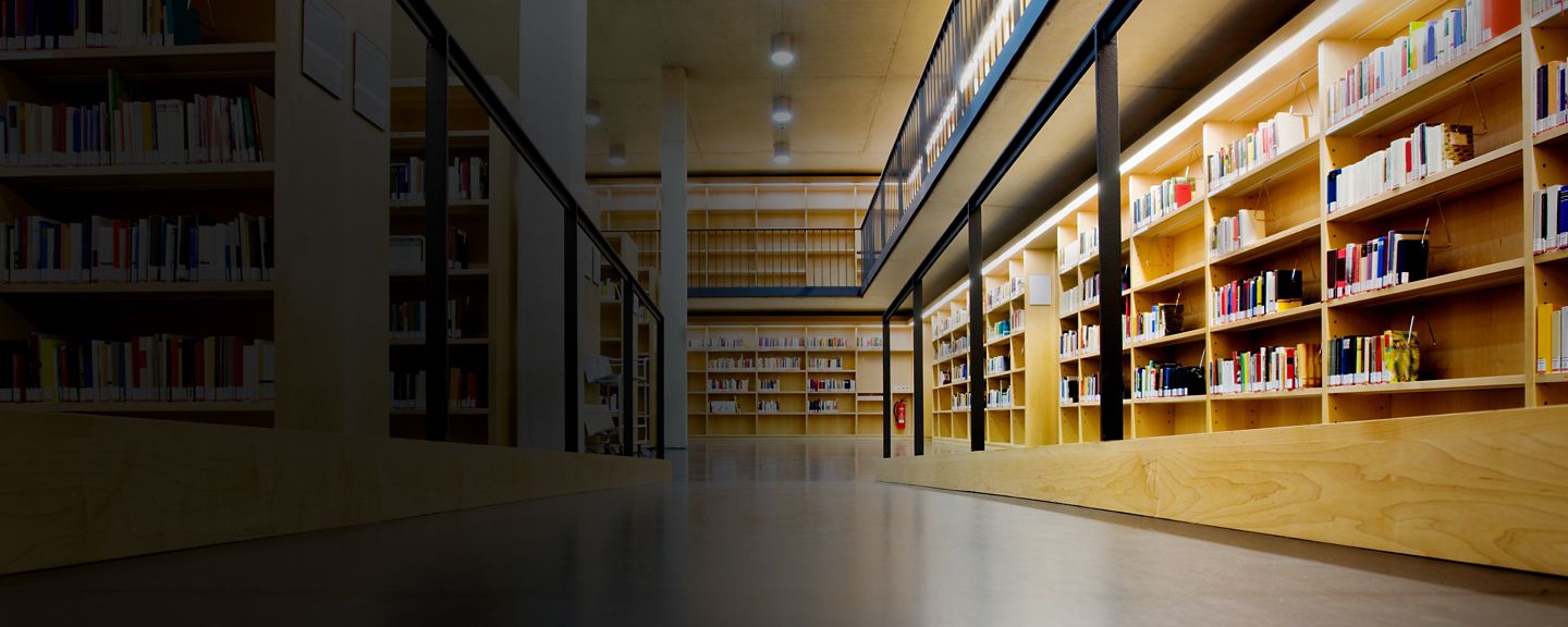 Accessibility ramp in library