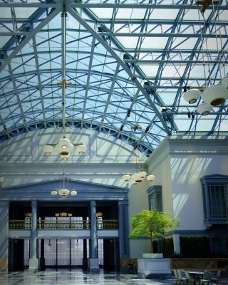 Foyer glass ceiling architecture