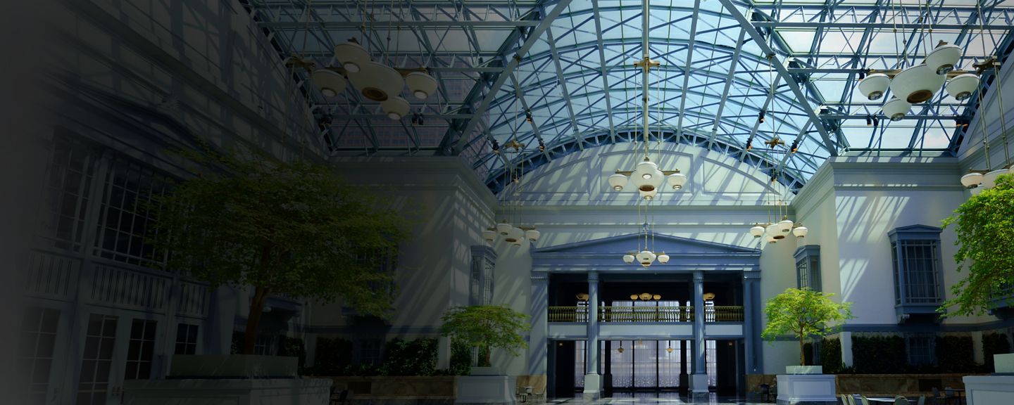 Foyer glass ceiling architecture