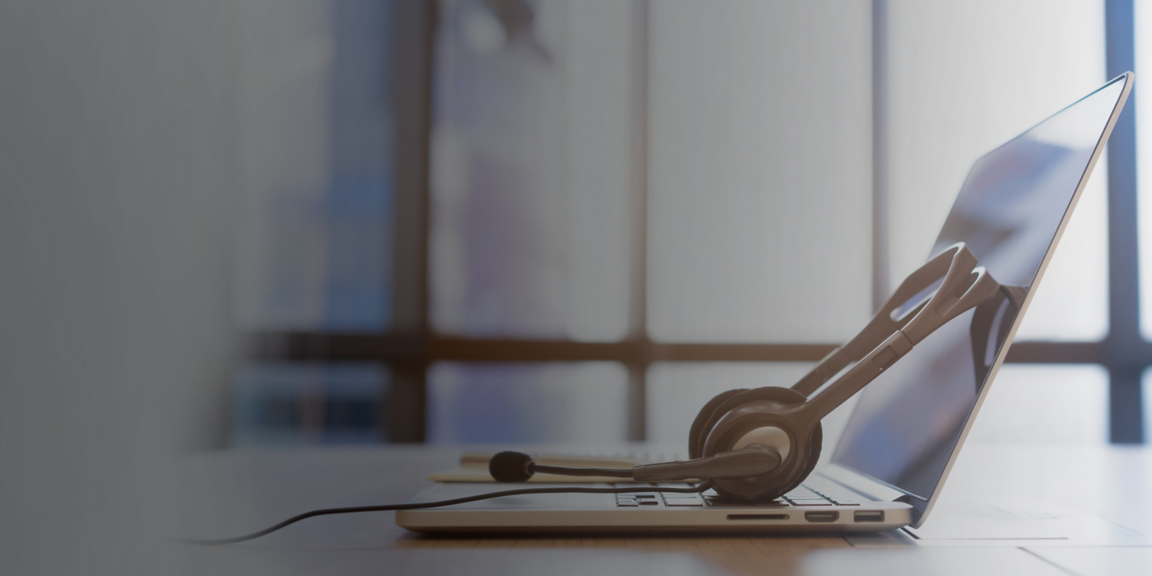 Laptop and headset