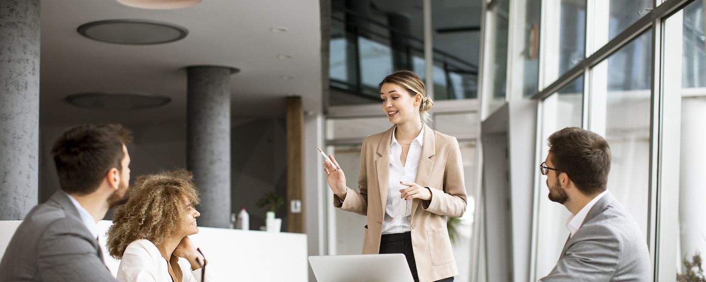 Group of multiethnic business people working together in the office