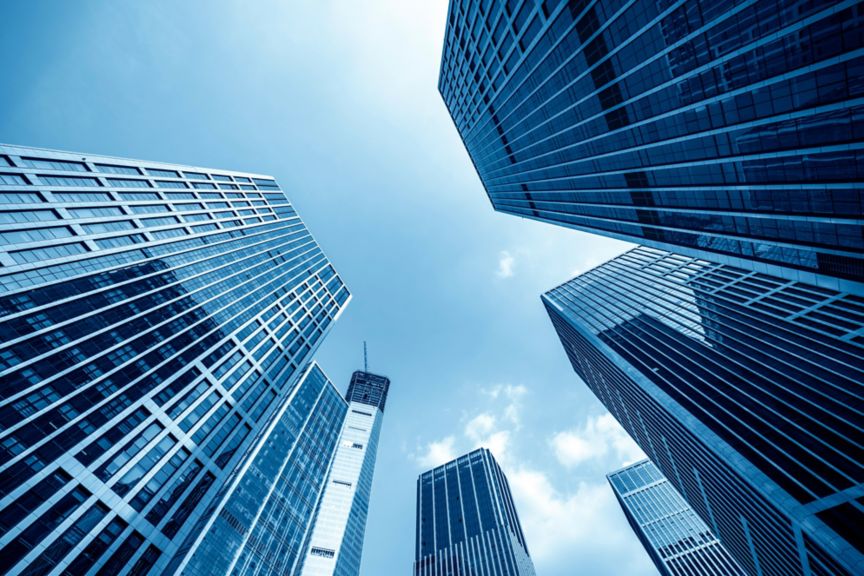 Modern office building in a big city