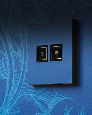 Custom blue elements product matching blue wallpaper 