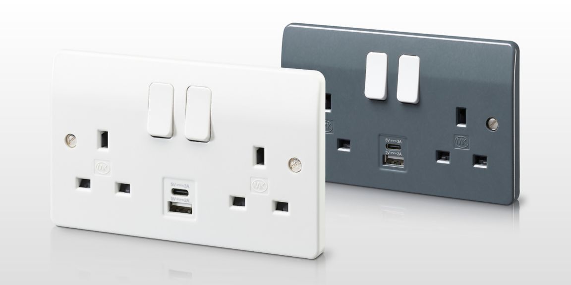 Comprar Cargador de enchufe de pared USB dual Adaptador de corriente CA/CC  Panel de placa de salida de enchufe Blanco