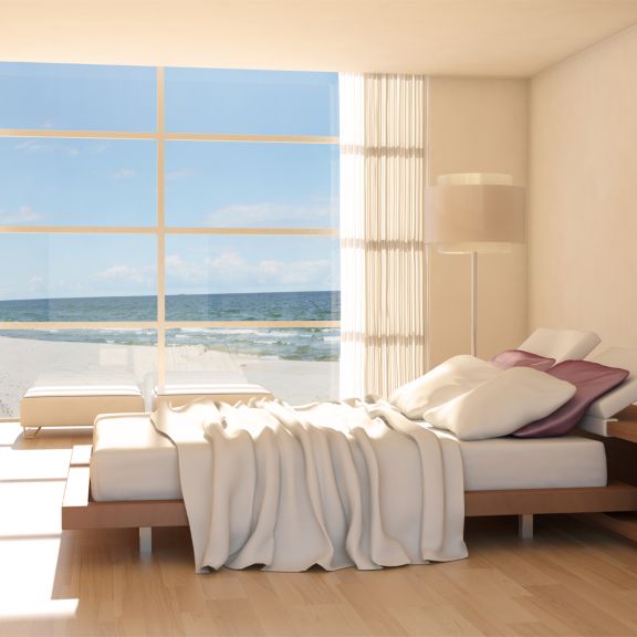 Bedroom by the ocean