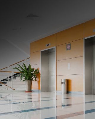 Elevators in lobby