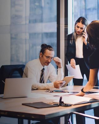 Workers working in office