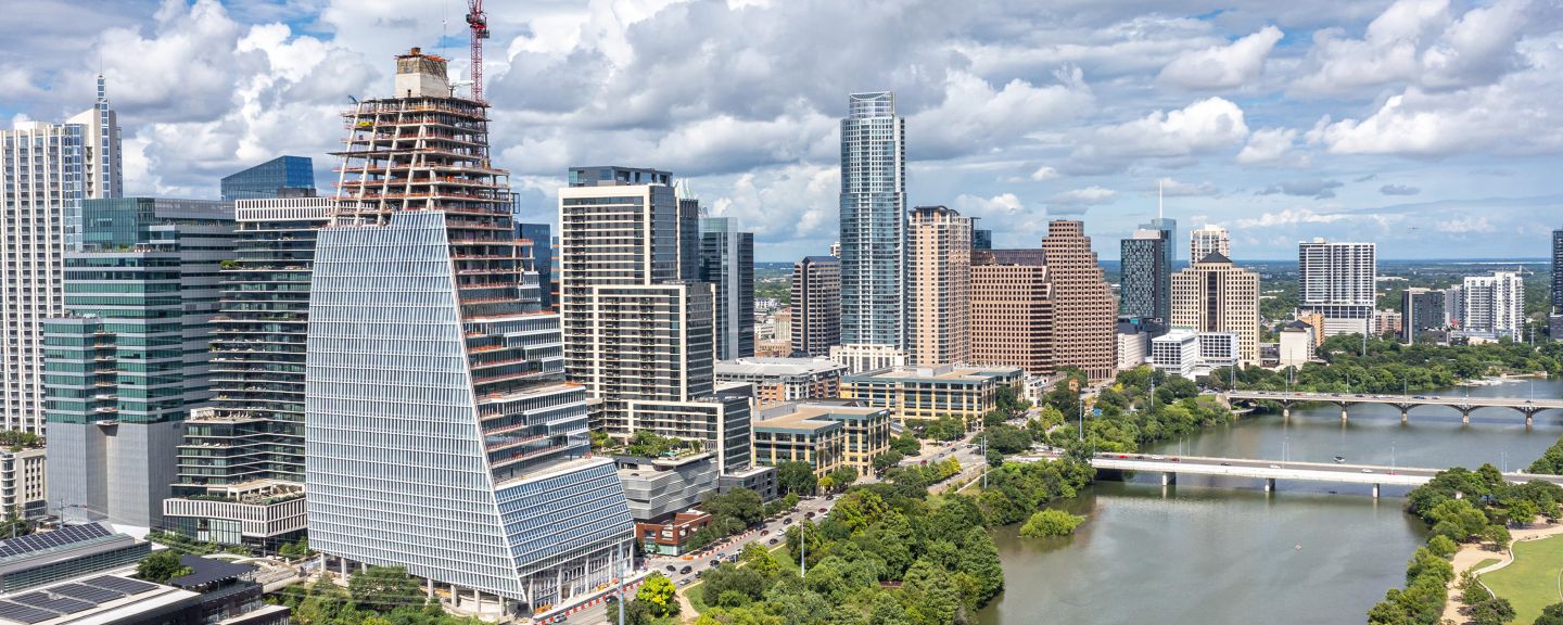 Downtown aerial view