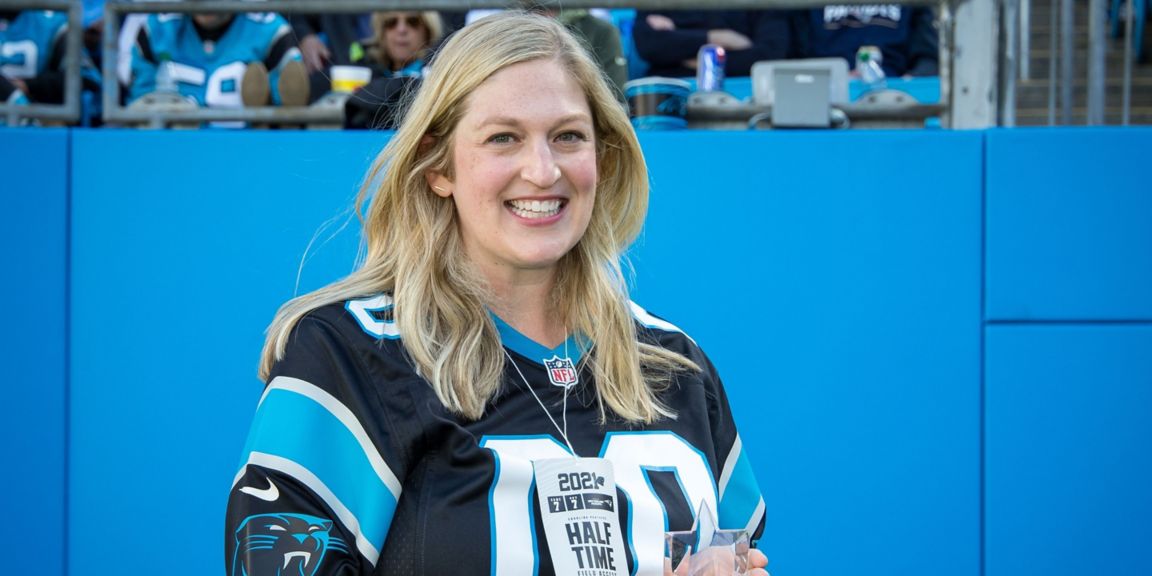 Alyssa Sharpe at the Carolina Panthers stadium