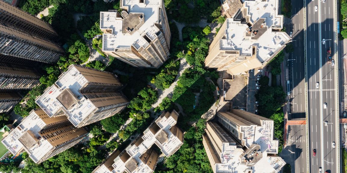 City Buildings Aerial View