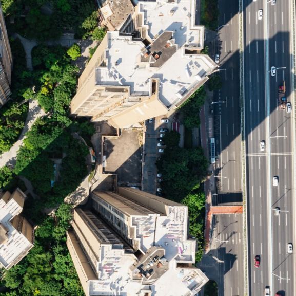 City Buildings Aerial View