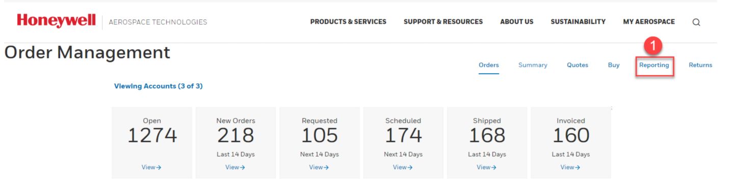 Honeywell Order Management | Email Notification Reporting