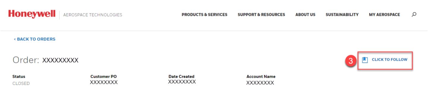 Honeywell Order Management | Order Detail Page