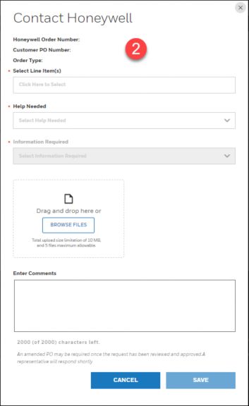 Honeywell Order Management | Order Management Site Form