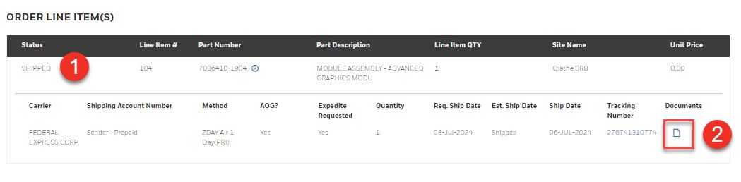 Honeywell Order Management | Order Status Application