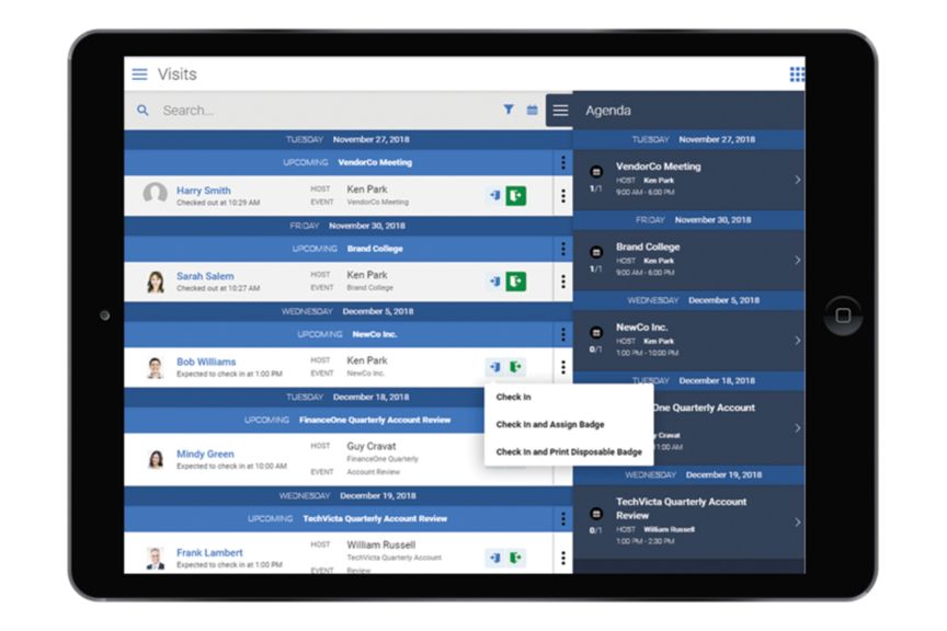 LenelS2 OnGuard Visitor iPad