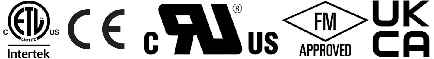 Learn about the significance of certification marks such as ETL Listed by Intertek, CE marking, UL Certified for safety signaling (S35755), FM Approved, and UKCA. Discover what these symbols mean for product safety and compliance.