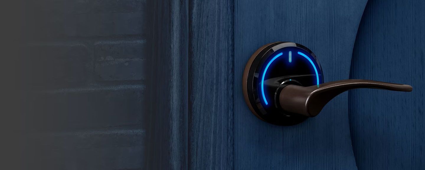 Onity Serene Lock Angeled Blue Door Image