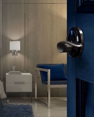 Open door hotel room