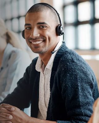Onity Support Team Three Workers With Headsets