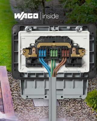 Rapid Fix outdoor electrical connection solution with WAGO technology, designed for fast, reliable wiring in outdoor power applications.