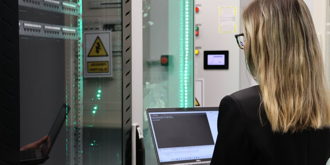 Analyst in cyber workspace