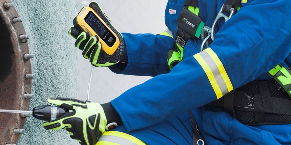 Industrial Worker with a Modern Device