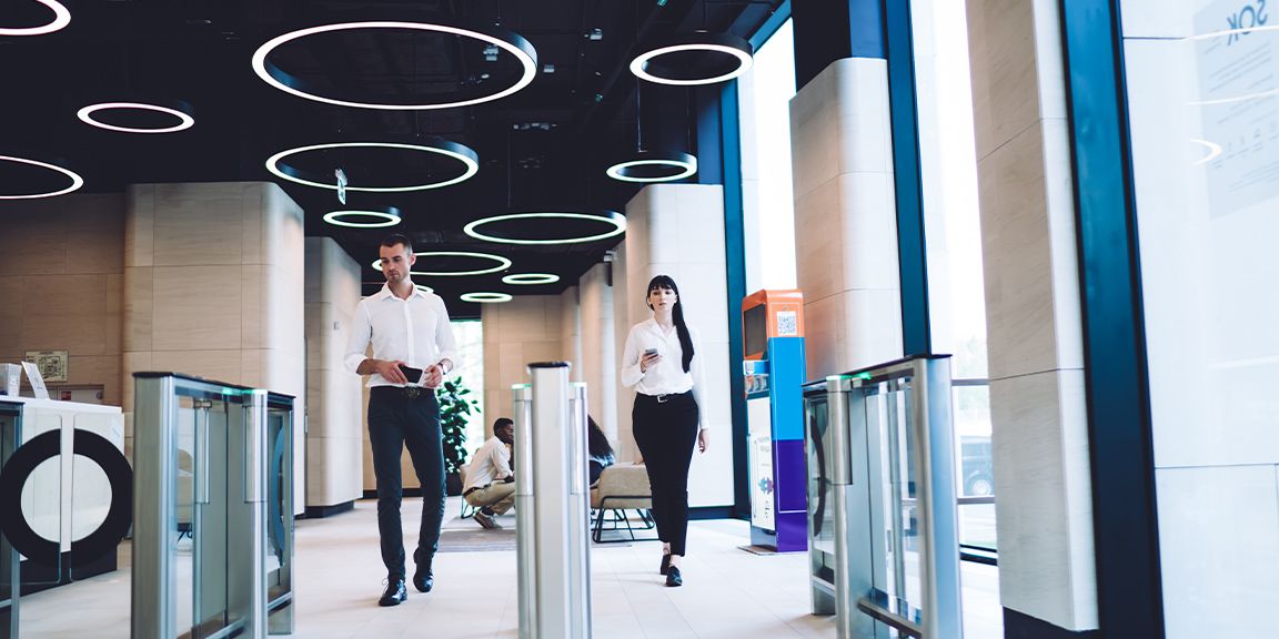 Walking into Office