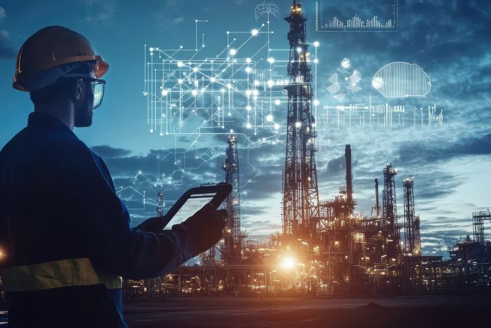 AI-powered predictive maintenance systems in an oil extraction facility