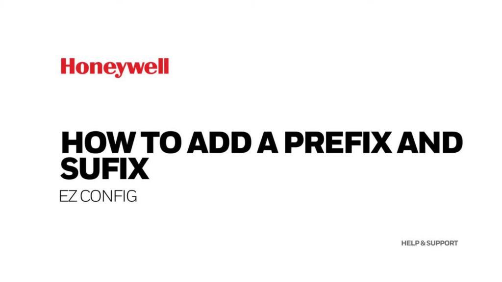 How to Add a Prefix and Suffix using EZConfig - RP2f and RP4f