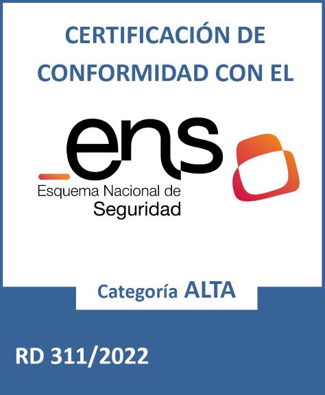 CERTIFICADO DE CONFORMIDAD CON EL ESQUEMA NACIONAL DE SEGURIDAD
