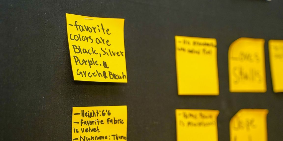 Sticky notes from students at Governors' Village STEM Academy.
