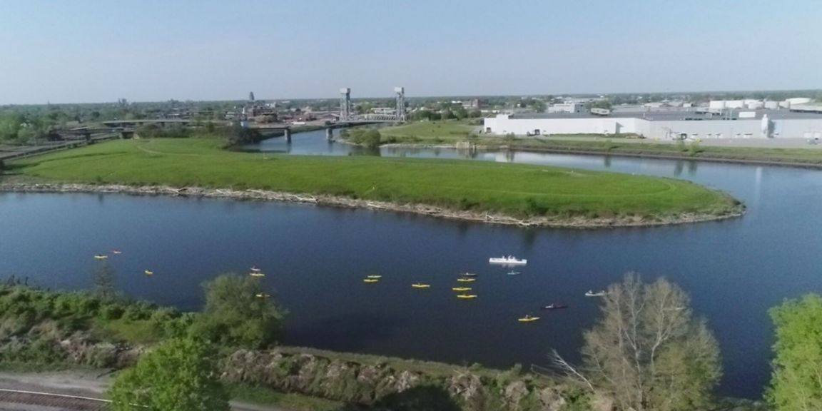 The Buffalo River in Buffalo, New York