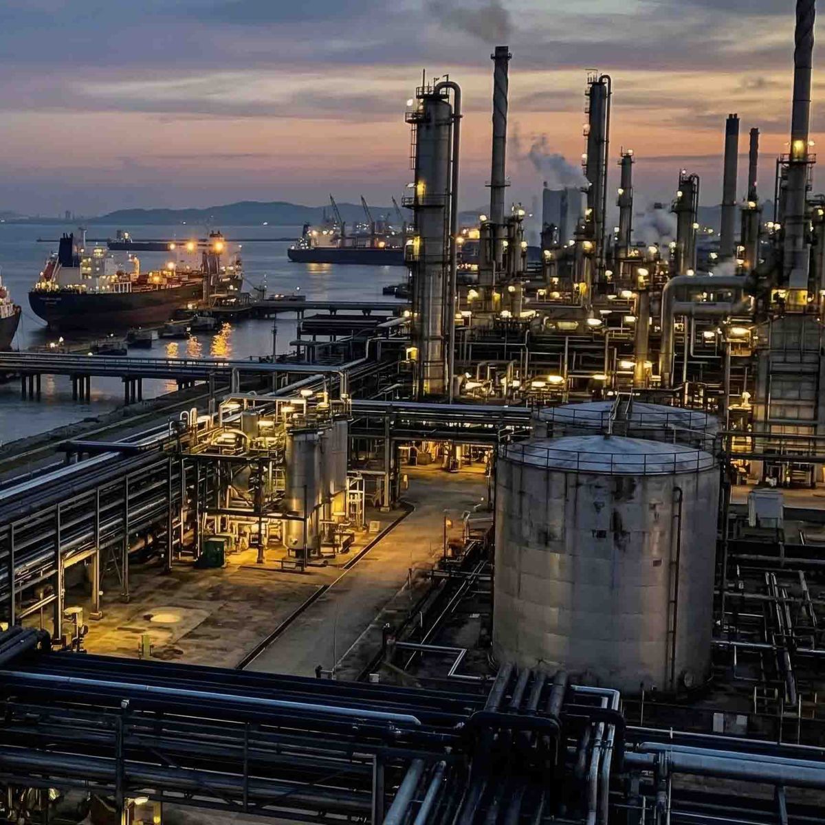Large refinery and marine terminal operations supporting energy production, fuel distribution and industrial infrastructure management.
