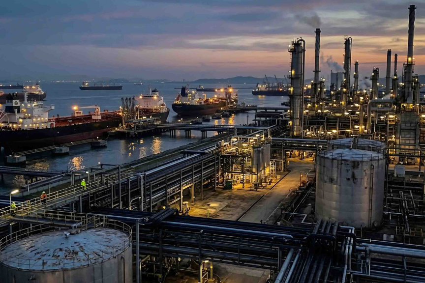 Large refinery and marine terminal operations supporting energy production, fuel distribution and industrial infrastructure management.