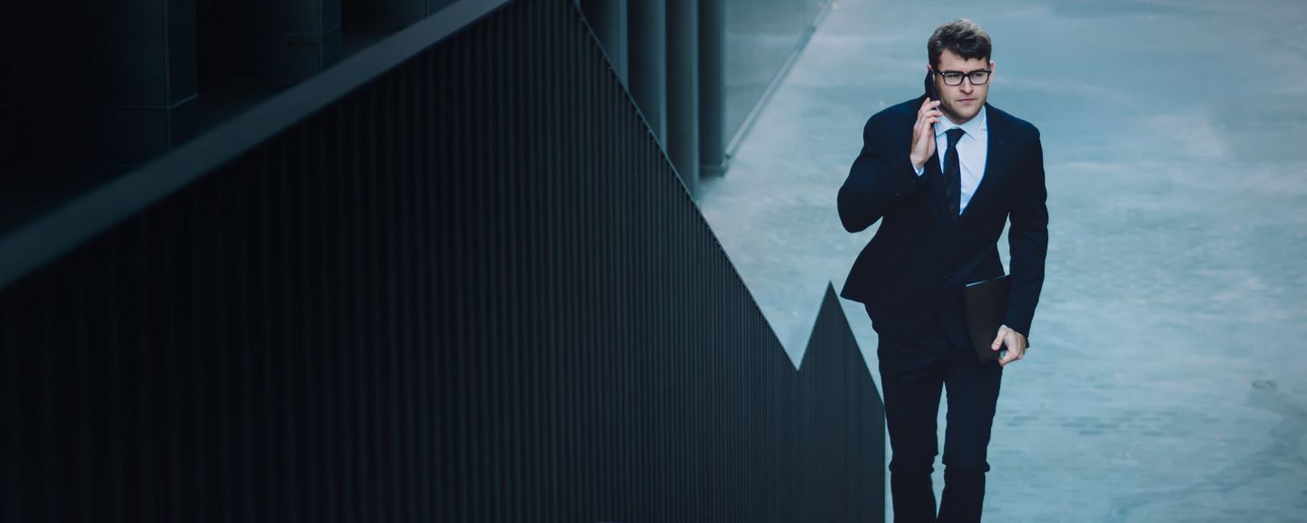 Man walking near buildings