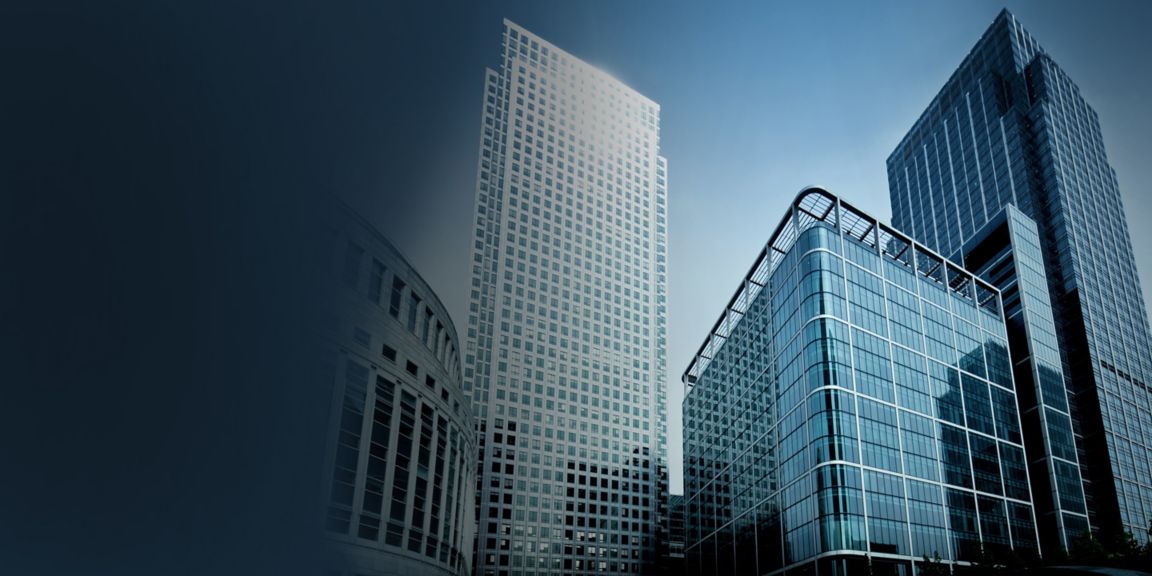 Large buildings with many windows