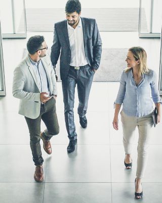 Image of people entering the building