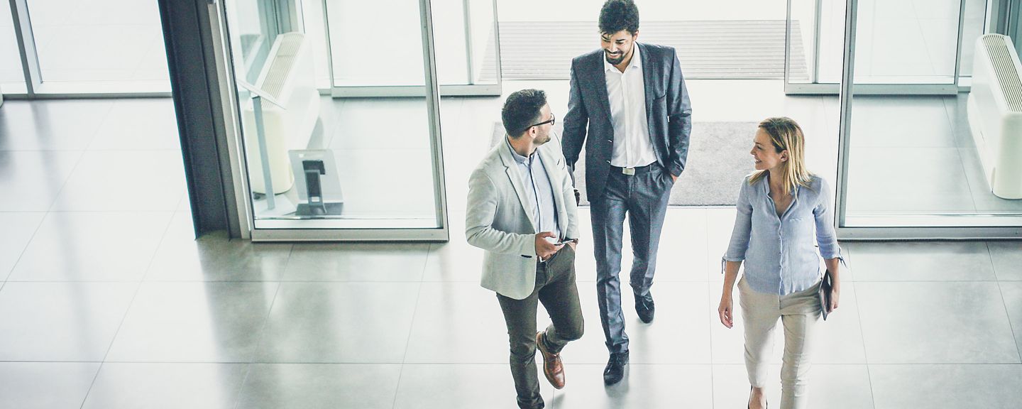 Image of people entering the building